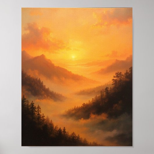 Golden Valley Sunrise Poster (Voorkant)
