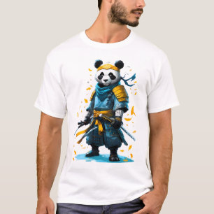 Golden Valor Panda Samurai T-shirt