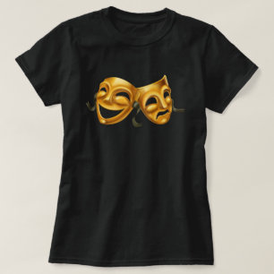 Golden van tragedie, komedie t-shirt