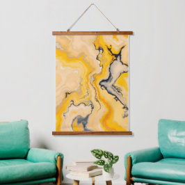 Golden Vein Abstract.Kleurrijke Abstracte moderne  Hangend Wandkleed