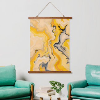 Golden Vein Abstract.Kleurrijke Abstracte moderne  Hangend Wandkleed