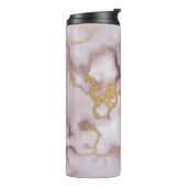 Golden Vein Marble  Blush Aura Thermal Tumbler Thermosbeker (Gedraaid links)