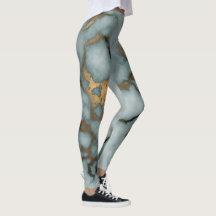 Golden Vein Marble Oceaan Mist Kousen