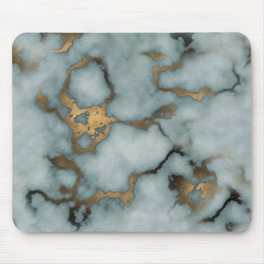 Golden Vein Marble Ocean Mist Mouse Pads Muismat (Voorkant)