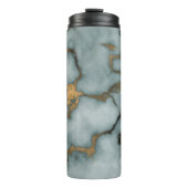 Golden Vein Marble  Ocean Mist Thermal Tumbler Thermosbeker (Voorkant)