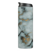 Golden Vein Marble  Ocean Mist Thermal Tumbler Thermosbeker (Geroteerd rechts)