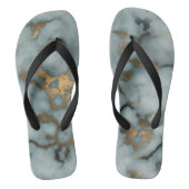 Golden Vein Marble Ocean Mist Women's Flops Teenslippers (Voetbed)