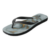 Golden Vein Marble Ocean Mist Women's Flops Teenslippers (Schuin)