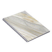 Golden Veined Carrara Marble Texture Notitieboek (Rechterzijde)