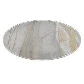 Golden Veined Carrara Marble Texture Snijplank (Hoek)