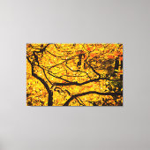Golden veins in het najaar canvas afdruk (Voorkant)