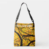 Golden veins in het najaar crossbody tas (Achterkant)
