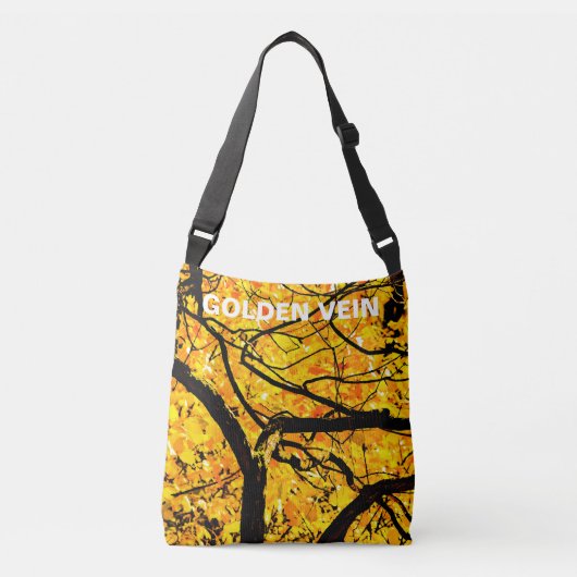 Golden veins in het najaar crossbody tas (Voorkant)