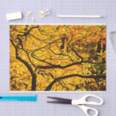 Golden veins in het najaar tissuepapier (Craft)