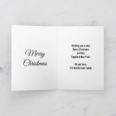 Golden Velvet Snowman Sparkle Christmas Card Kaart (Binnen)