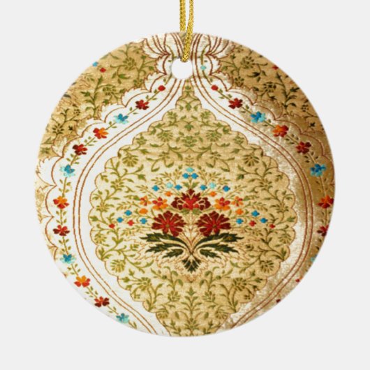 Golden Venetiaanse damasvraag Keramisch Ornament (Voorkant)