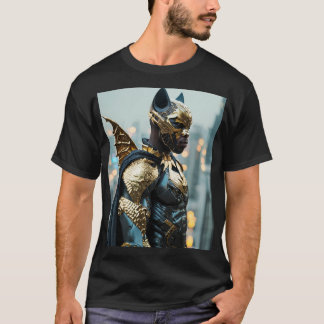 Golden Vengeance: African Bat Man voor Cyberpunk A T-shirt