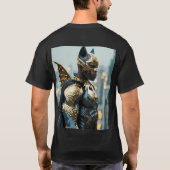Golden Vengeance: African Bat Man voor Cyberpunk A T-shirt (Achterkant)