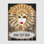 Golden Venice Carnival Party Masker (Voorkant)