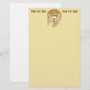 Golden Venice Carnival Party Masker Briefpapier