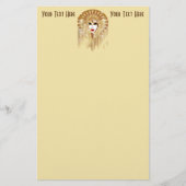 Golden Venice Carnival Party Masker Briefpapier (Voorkant)