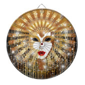 Golden Venice Carnival Party Masker Dartbord (Voorkant)