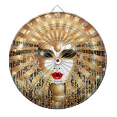 Golden Venice Carnival Party Masker Dartbord (Voorkant)