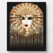 Golden Venice Carnival Party Masker Fotoplaat (Voorkant)