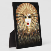 Golden Venice Carnival Party Masker Fotoplaat (Zijkant)