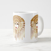 Golden Venice Carnival Party Masker Grote Koffiekop (Voorkant rechts)