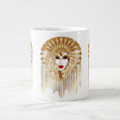 Golden Venice Carnival Party Masker Grote Koffiekop (Voorkant)