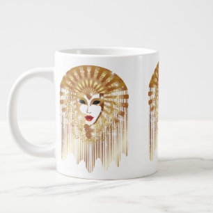 Golden Venice Carnival Party Masker Grote Koffiekop