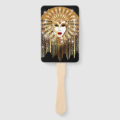 Golden Venice Carnival Party Masker Handwaaier (Voorkant)