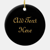 Golden Venice Carnival Party Masker Keramisch Ornament (Achterkant)