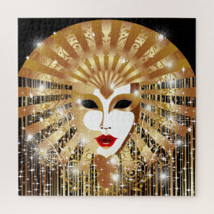 Golden Venice Carnival Party Masker Legpuzzel