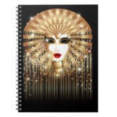 Golden Venice Carnival Party Masker Notitieboek (Voorkant)