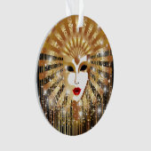 Golden Venice Carnival Party Masker Ornament (voorkant)