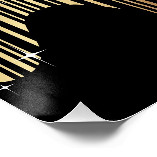 Golden Venice Carnival Party Masker Perfect Poster (Hoek)