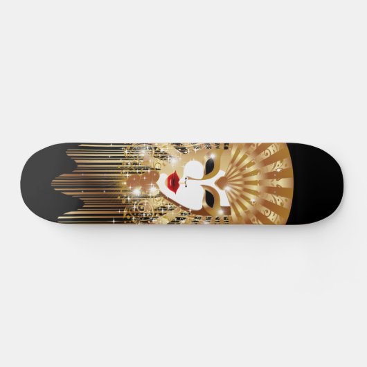 Golden Venice Carnival Party Masker Persoonlijk Skateboard (Horizontaal)