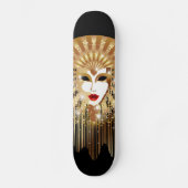 Golden Venice Carnival Party Masker Persoonlijk Skateboard (Voorkant)