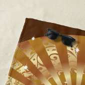 Golden Venice Carnival Party Masker Strandlaken (In situ)