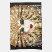 Golden Venice Carnival Party Masker Theedoek (Verticaal)