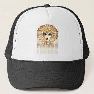 Golden Venice Carnival Party Masker Trucker Pet