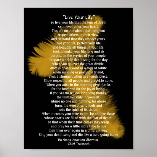 Golden veren, Chief Tecumseh Poster (Voorkant)