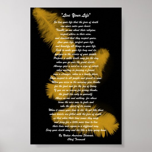 Golden veren, Chief Tecumseh Poster (Voorkant)