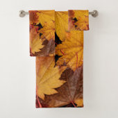 GOLDEN VERLIES VAN AUTUMN BAD HANDDOEK (Insitu)