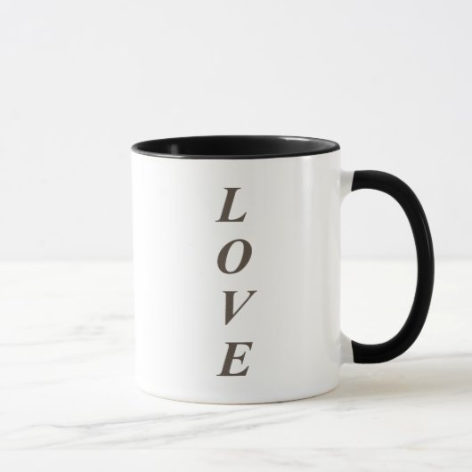 Golden Vertical LOVE Mug Mok (Rechts)