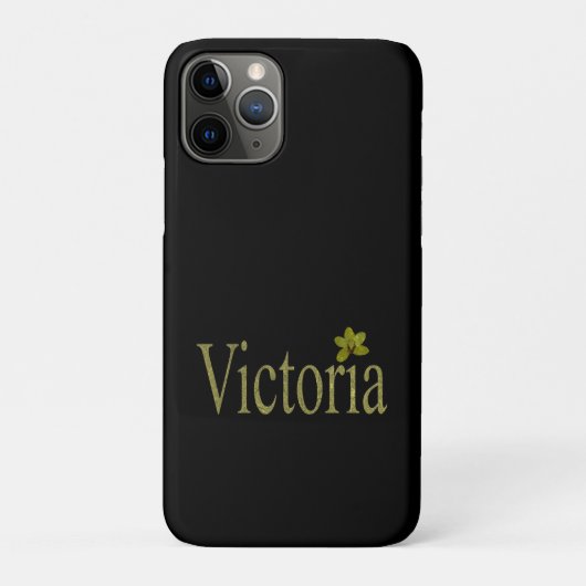 Golden Victoria Name, Hoesje-Mate iPhone Case (Achterkant)