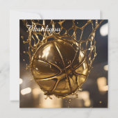 Golden Victory: Netball gevangen in een glanzend n Bedankkaart (Voorkant)