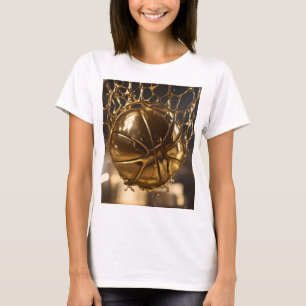 Golden Victory: Netball gevangen in een glimmend n T-shirt
